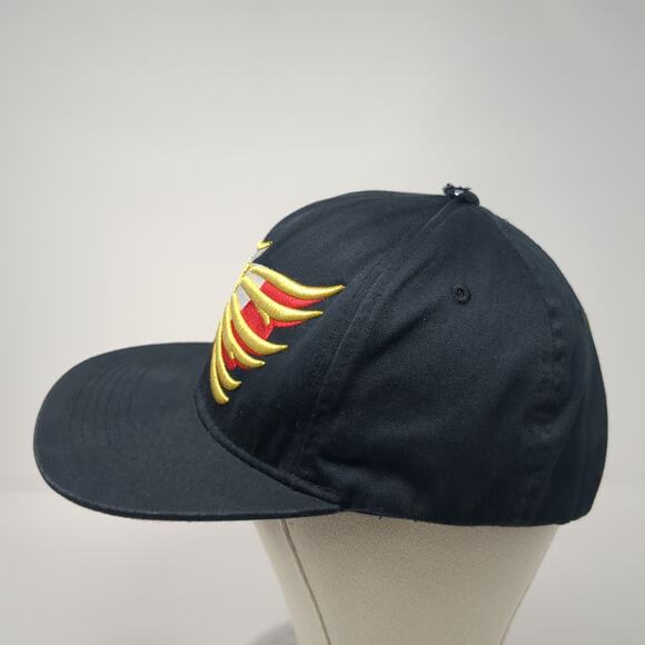 Mexican Mexico Eagle Snapback Cap Black OS Adjustable Embroidered Top Level - Picture 3 of 9